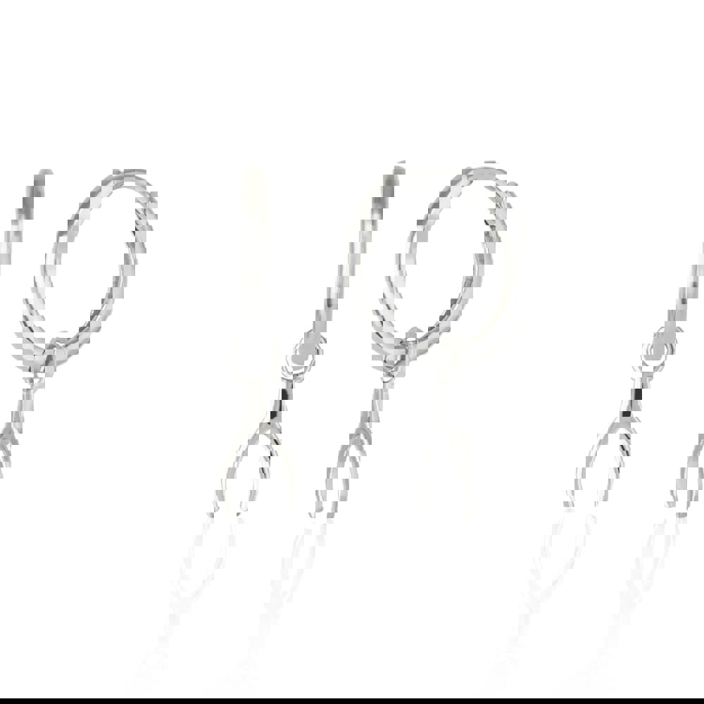 Spero London Wishbone Drop Charm Sterling Silver Earrings