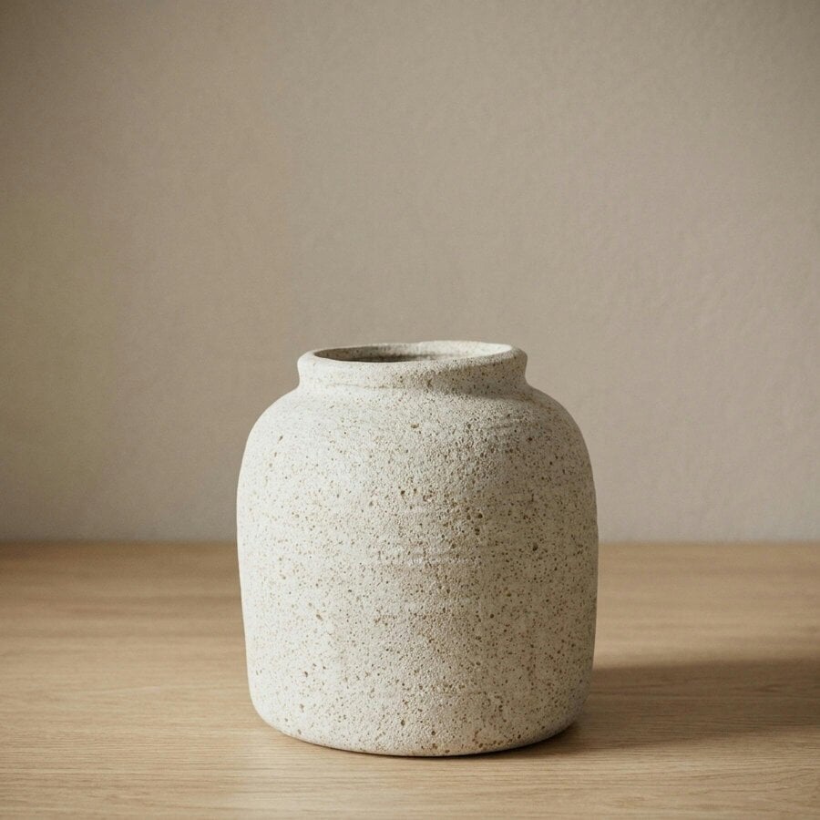 Garden Greatness Sculptural Natural Finish Decorative Vase