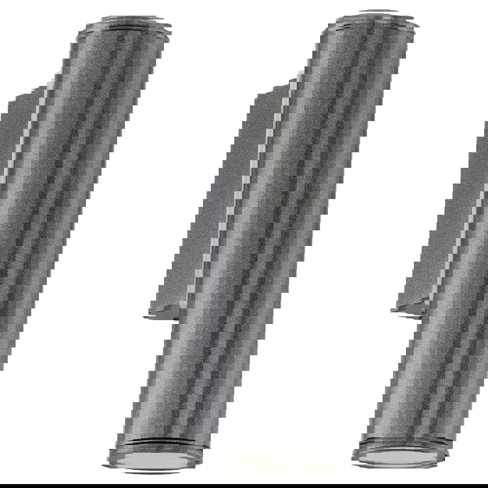 IP44 Outdoor Wall Light Anthracite Zinc Plated Steel 1 x 3W GU10 Bulb Loops