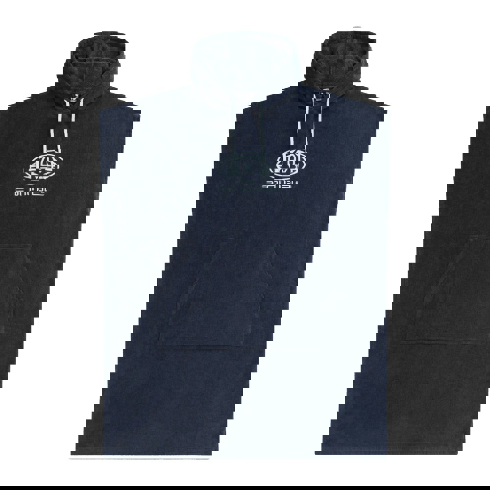 Animal Mens Jacob Towelling Organic Poncho - Dark Blue