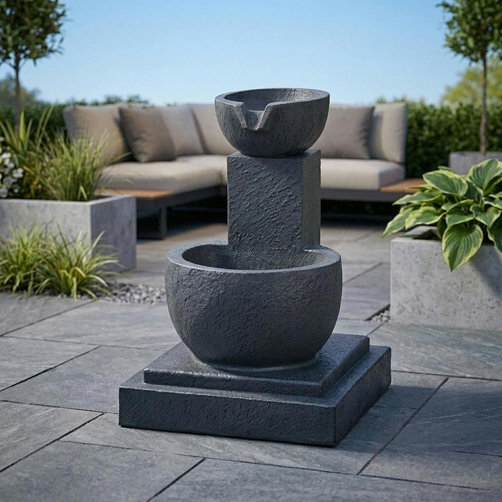 Garden Greatness Fengshui Falls Hybrid Solar Garden Water Feature