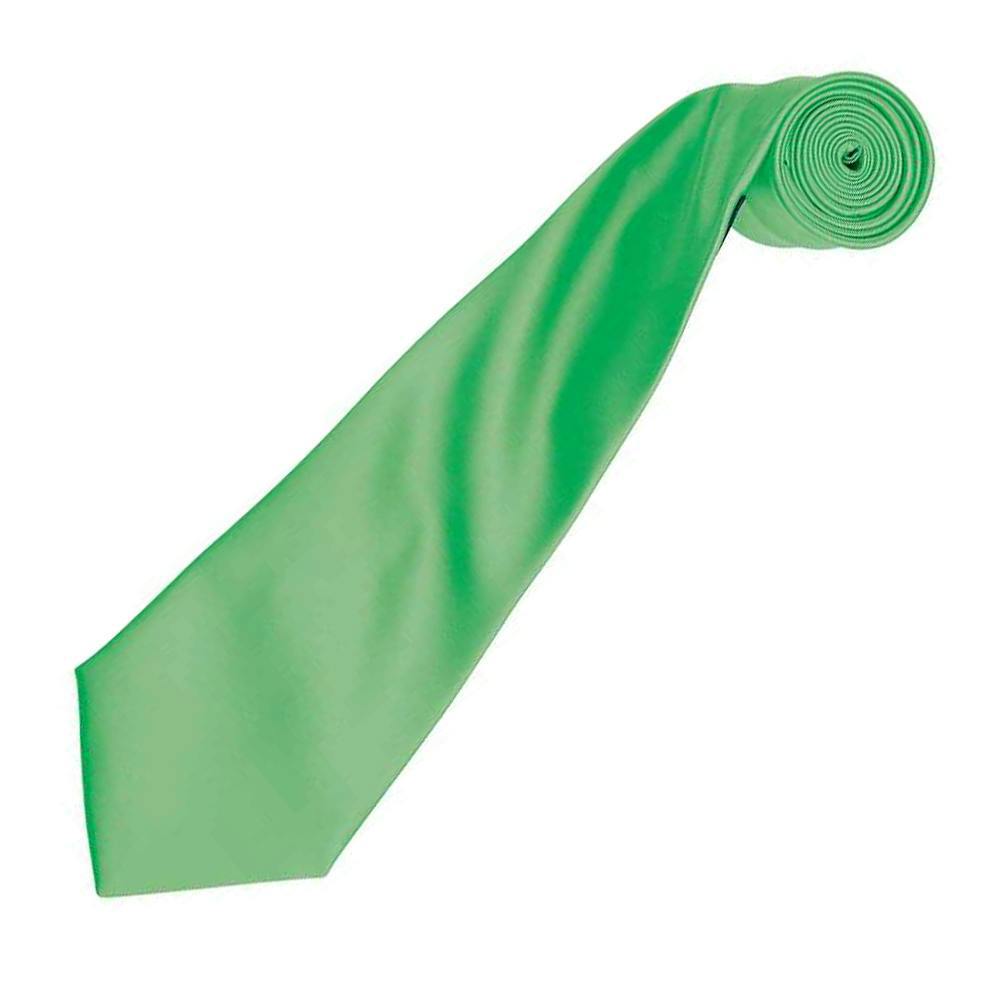 Premier Unisex Adult Colours Satin Tie - Apple Green
