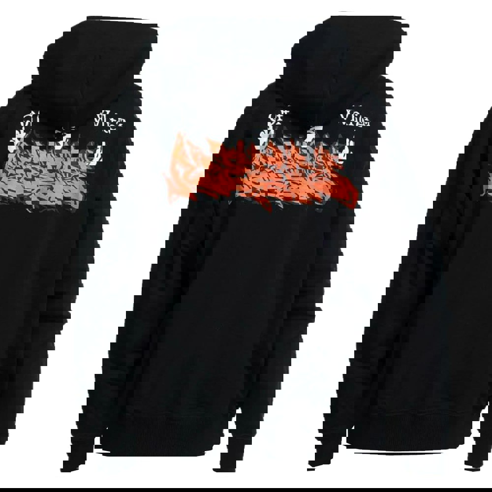 Off-White Marker Graffiti Spray Design Logo Hoodie - Black