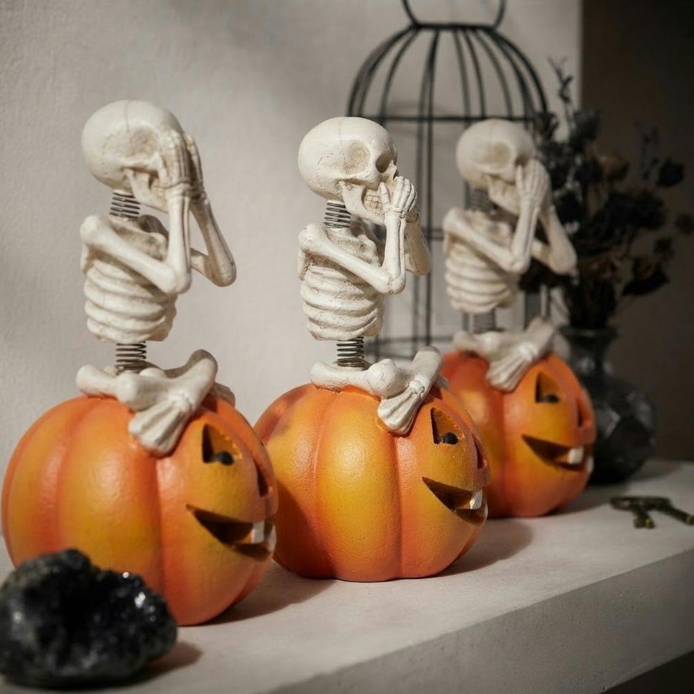 Garden Greatness Quirky Three Wise Skeletons Set