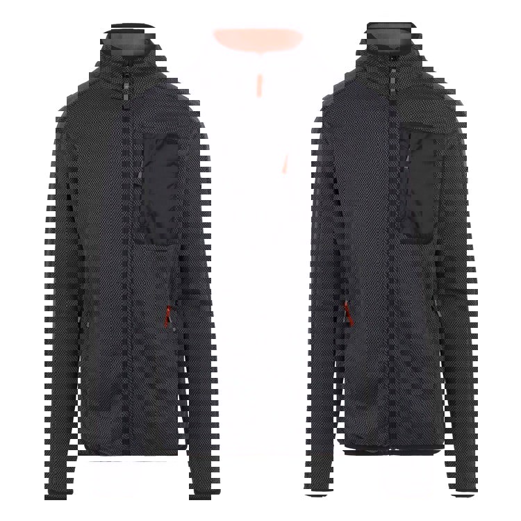Regatta Men's Kitom Full Zip Fleece Jacket - Black Marl