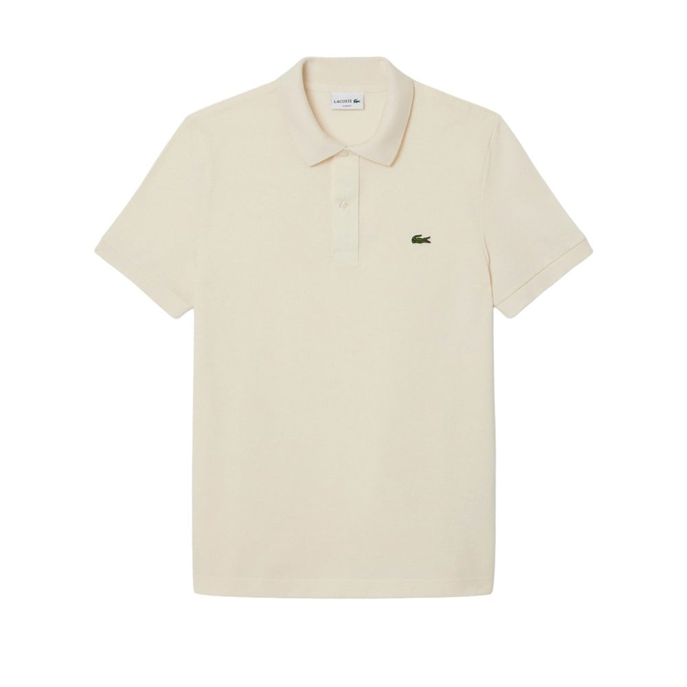 Lacoste Mens L.12.12 Pique Slim Polo Shirt - Cream