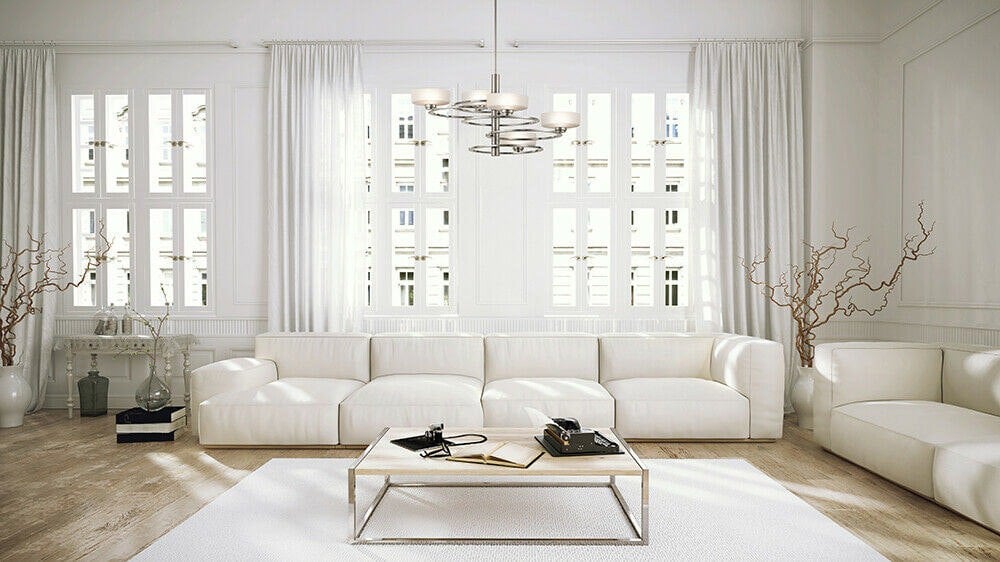 4 Bulb Chandelier Hanging Pendant LIght Classic Pewter LED G9 3.5W Bulb Loops