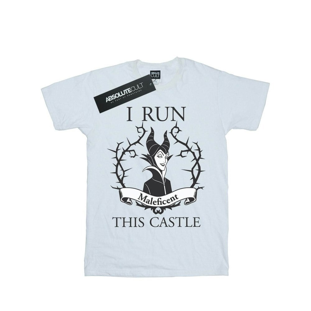Disney Mens Maleficent I Run This Castle T-Shirt - White