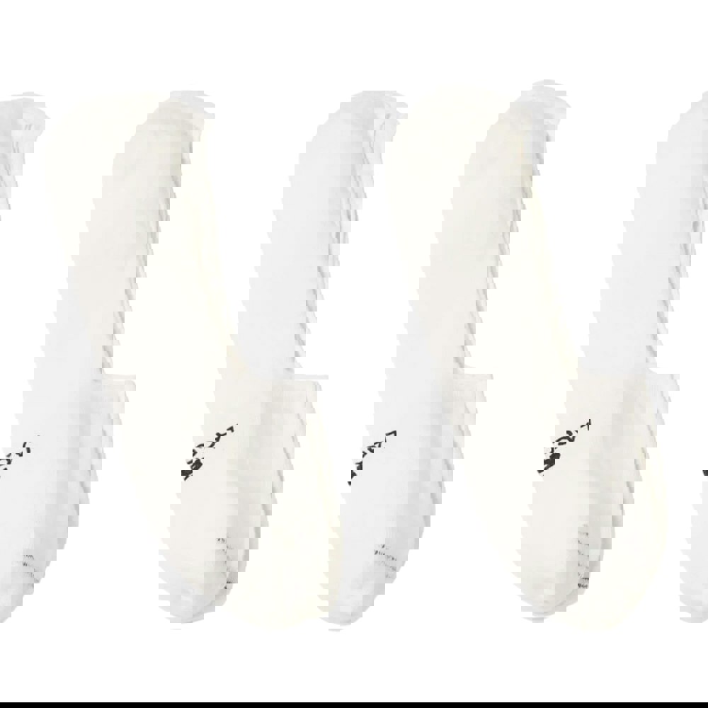 Lacoste Unisex Adult Logo Organic Cotton Jersey No-Show Socks - White