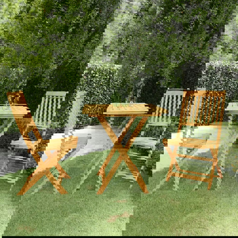 Berkfield 3 Piece Folding Garden Dining Set Solid Acacia Wood
