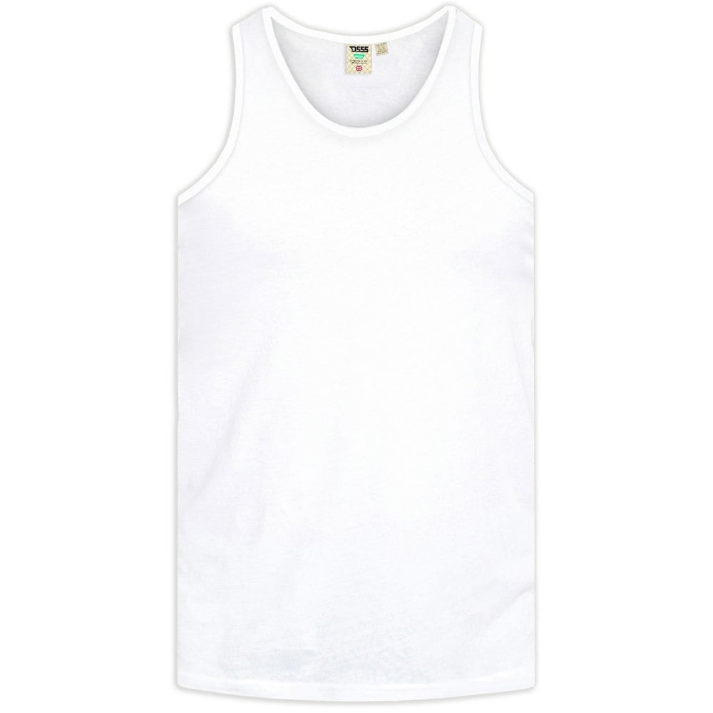 Duke Mens D555 Fabio Tank Top - White