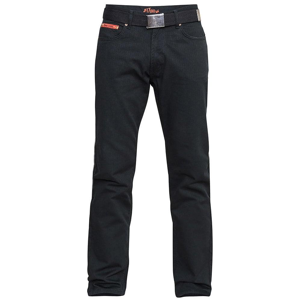 Duke Mens D555 London Mario Bedford Cord Trousers - Black
