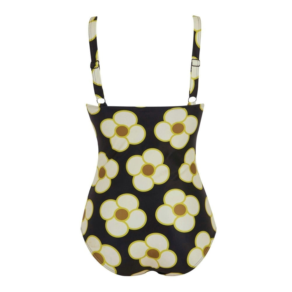Regatta Womens Orla Kiely Spinning Flower One Piece Swimsuit - Black