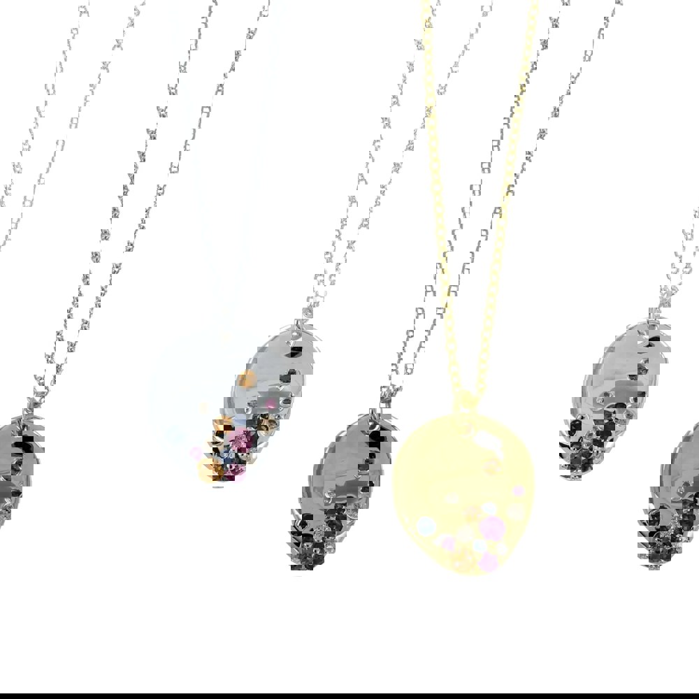 Rainbow Stone Pebble Necklace - Reeves & Reeves