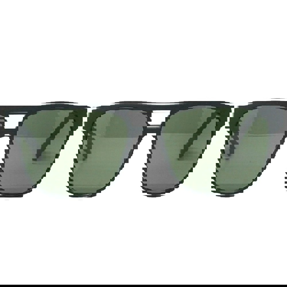 Calvin Klein Solid Green Lens Matte Black Sunglasses