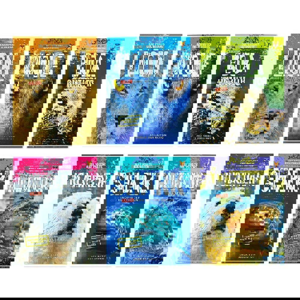 FOX EYE PUBLISHING Deadly Predators Killer Kings of the Animal Kingdom 6 Books Set