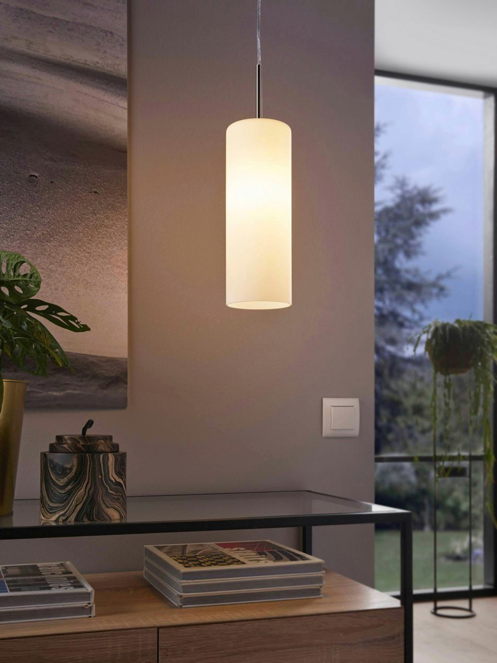 EGLO Troy 3 White / Nickel-Matt Single Pendant