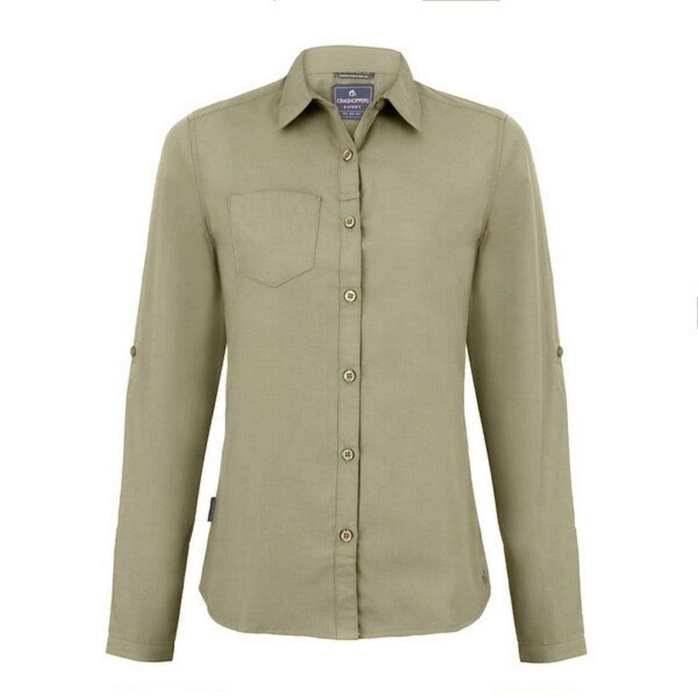 Craghoppers Women's Expert Kiwi Long-Sleeved Shirt - Pebble
