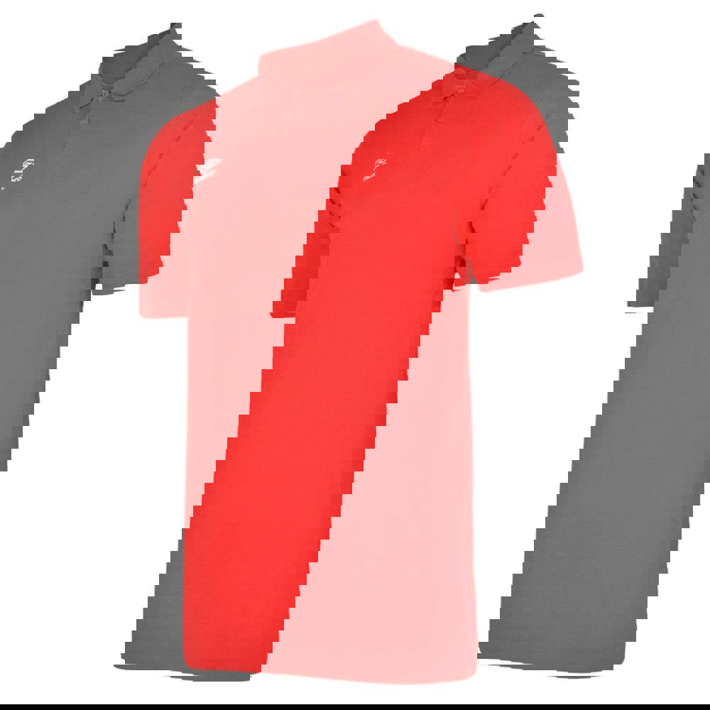 Umbro Boys Essential Polo Shirt - Vermillion/White