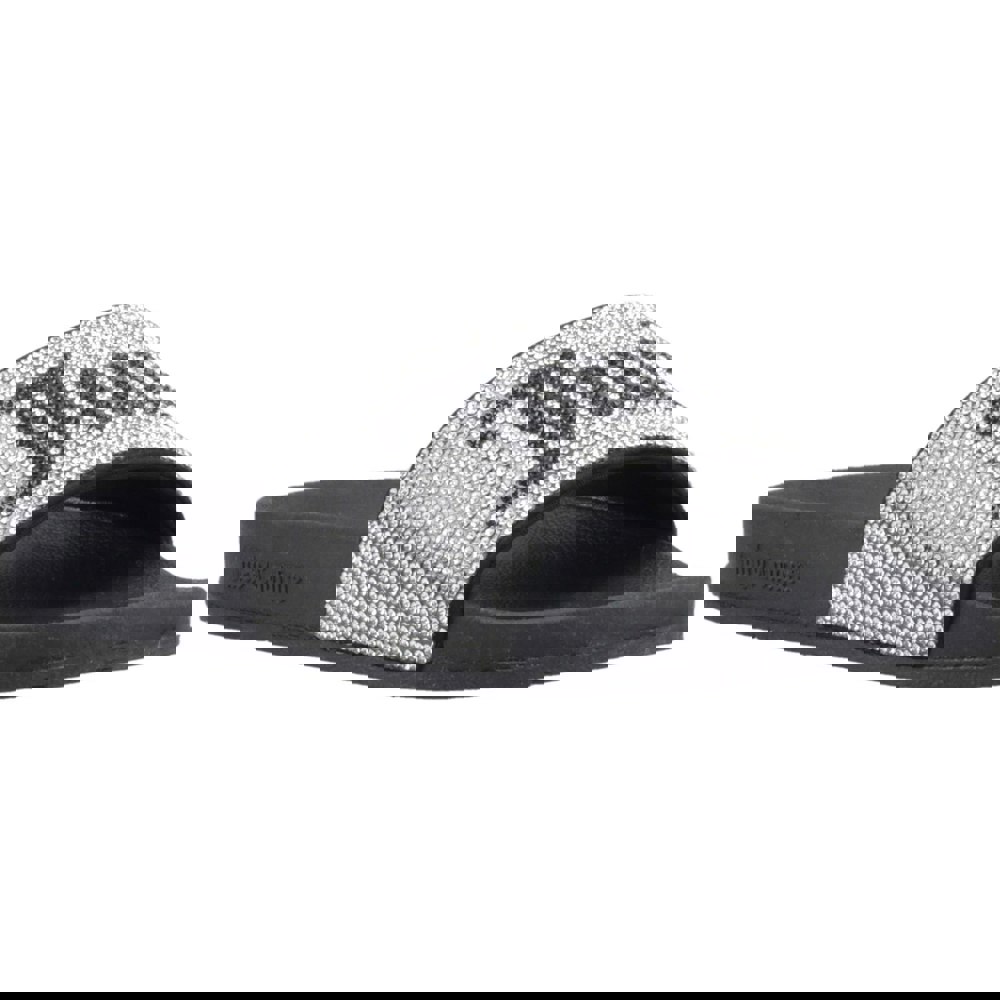 Juicy Couture Womens/Ladies Donna Diamante Sliders - Silver