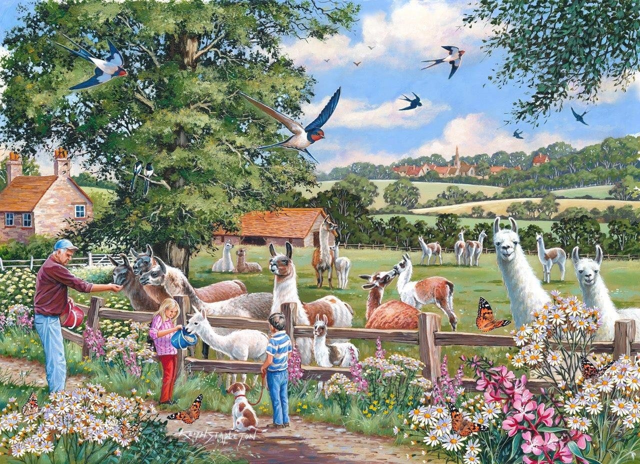 The House of Puzzles, Llama Mamas - 1000 Piece Jigsaw Puzzle