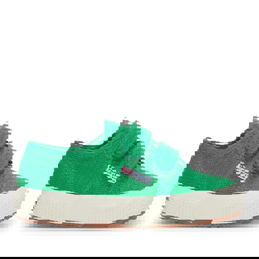 Superga Childrens/Kids 2750 Jstrap Trainers - Island Green/Avorio