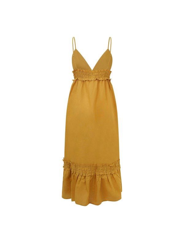 BALOU Linen Maxi Dress - Mustard