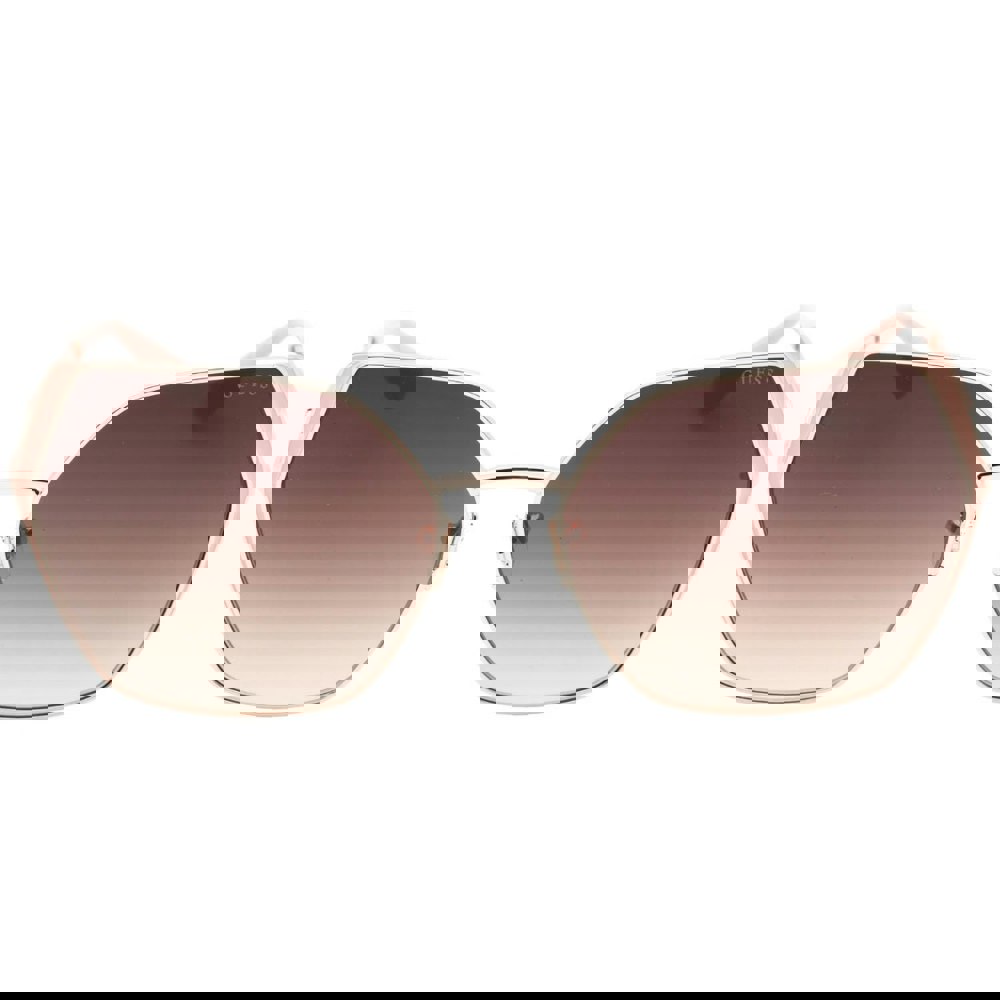 Guess Gradient Brown Lens Shiny Rose Gold Sunglasses