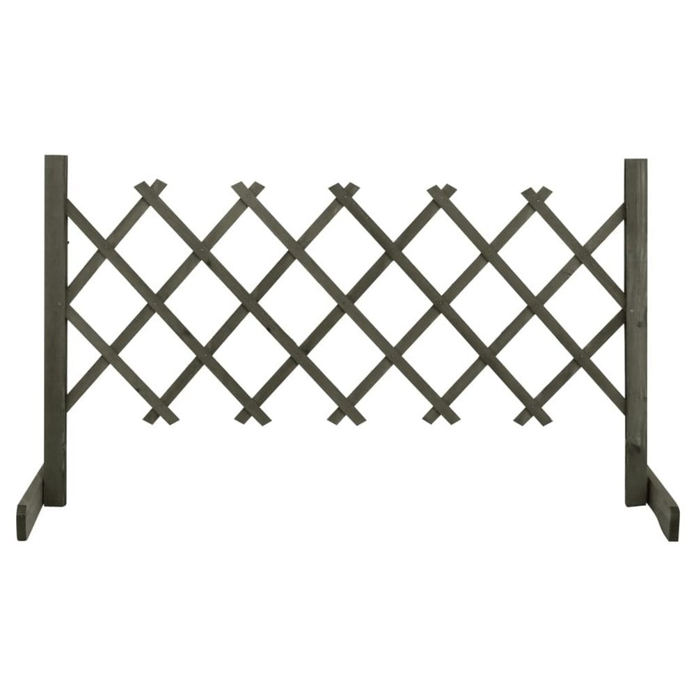Berkfield Garden Trellis Fence Grey 120x60 cm Solid Firwood