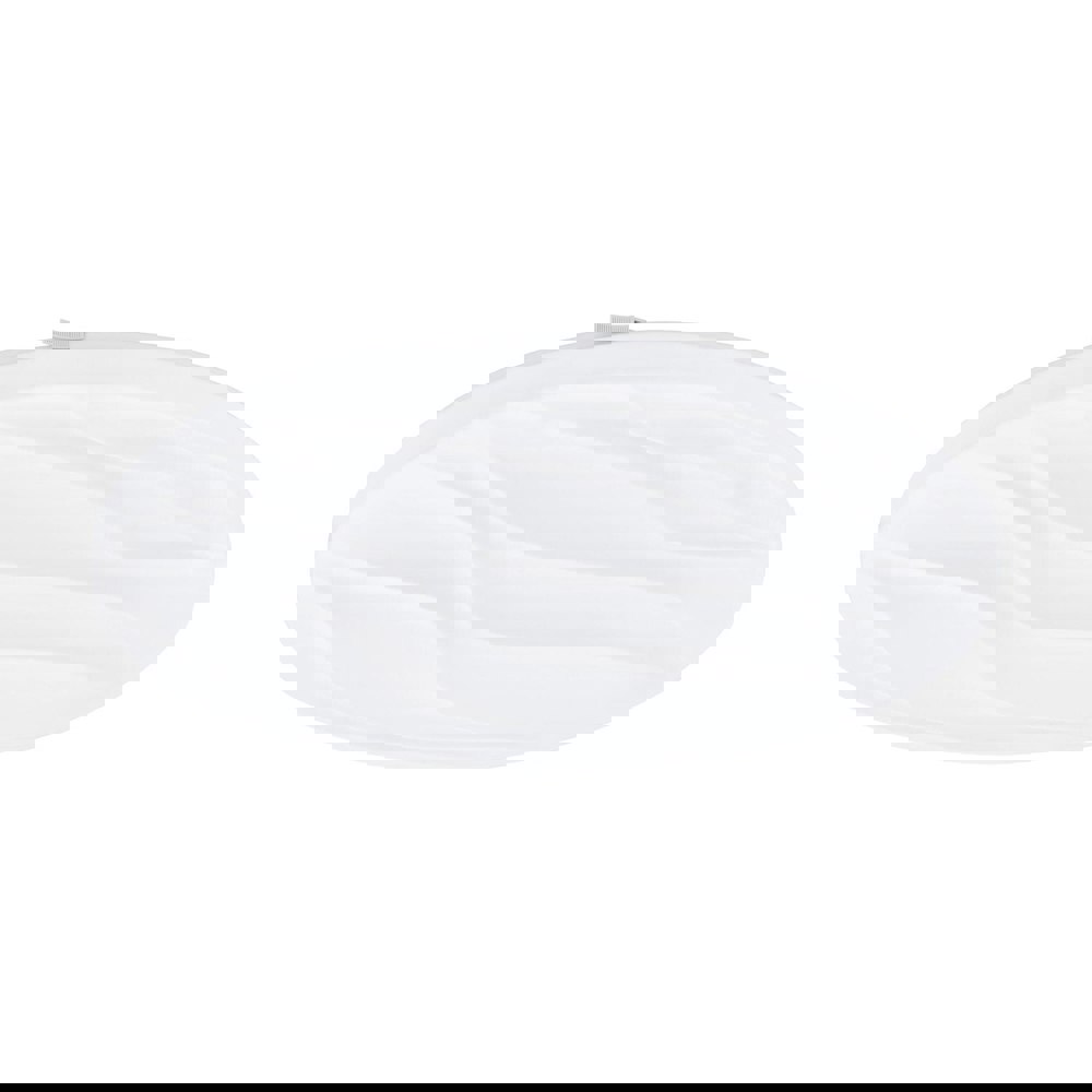 Flush Ceiling Light Colour White Shade White Plastic Bulb LED 22W Included Loops