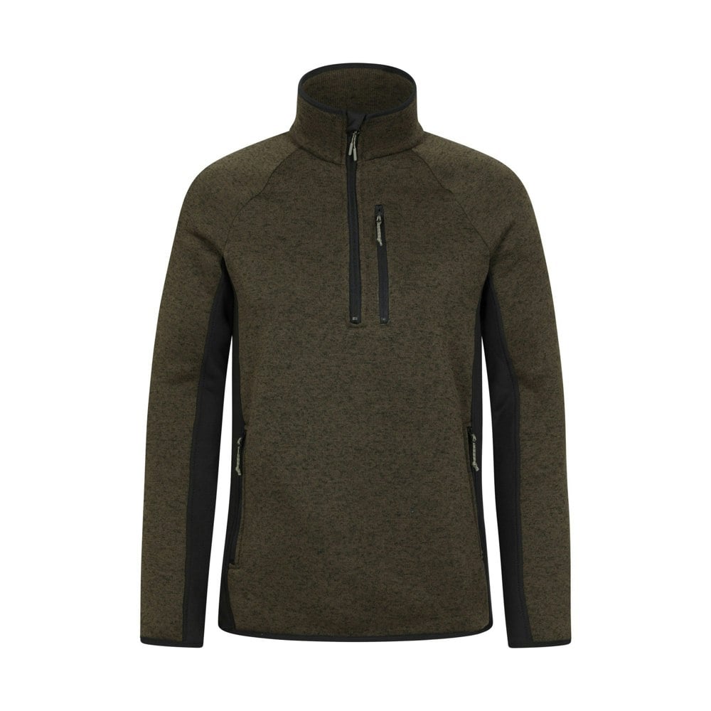 Mountain Warehouse Mens Treston Fleece Top - Khaki Green