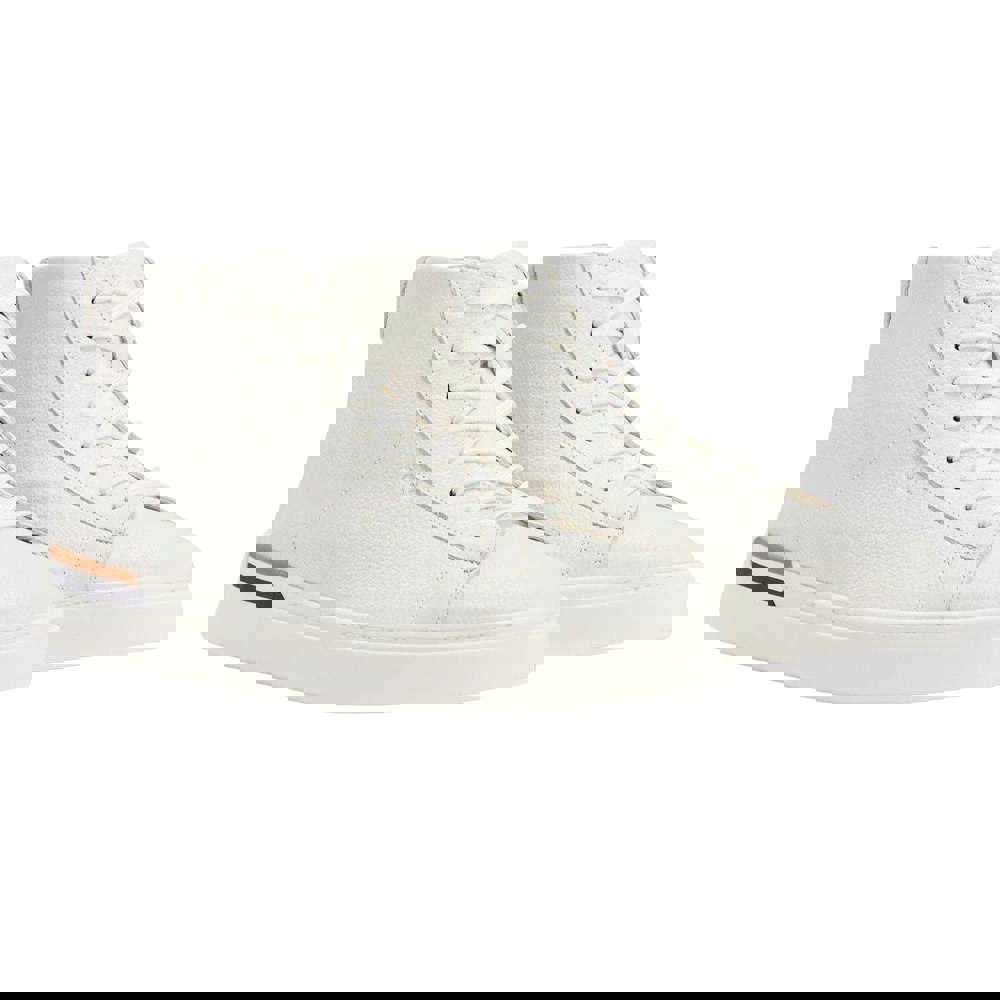 Hugo Boss Mens Clint High-top Trainers - White