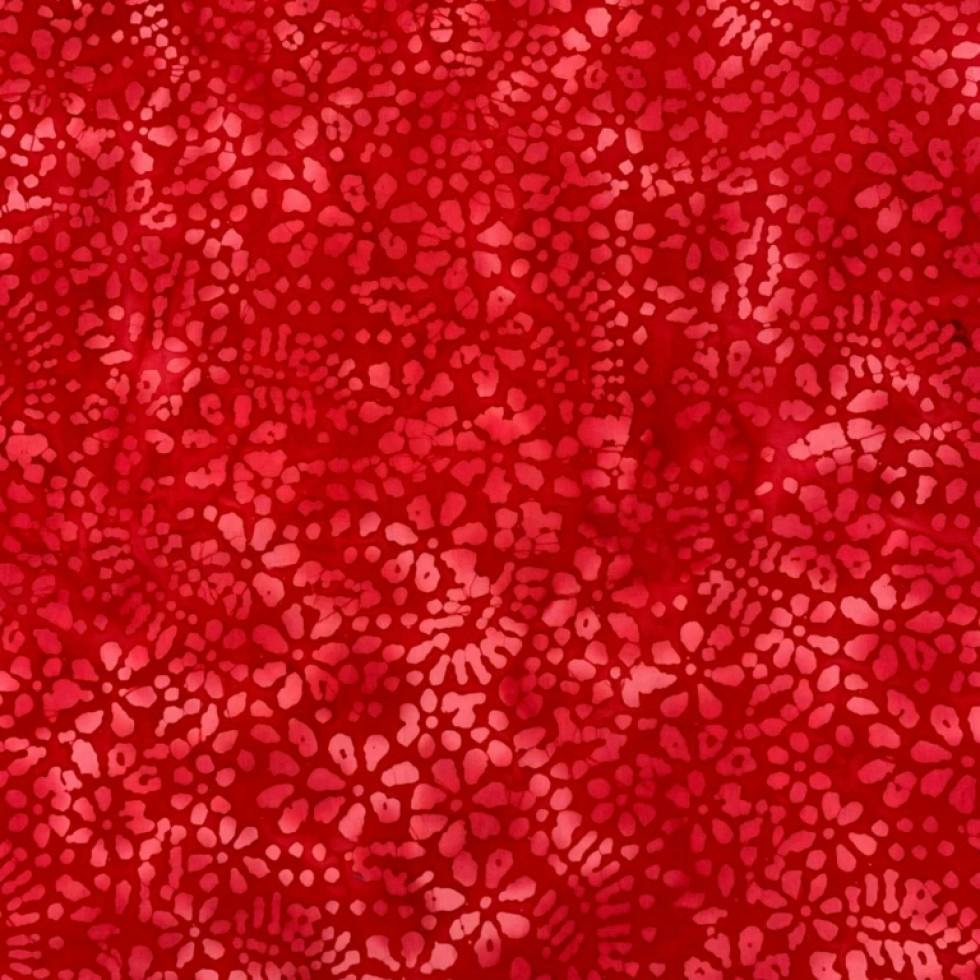 Minerva Cotton Batik Dressmaking & Quilting Fabric per metre, 110cm / 43" Wide - Red