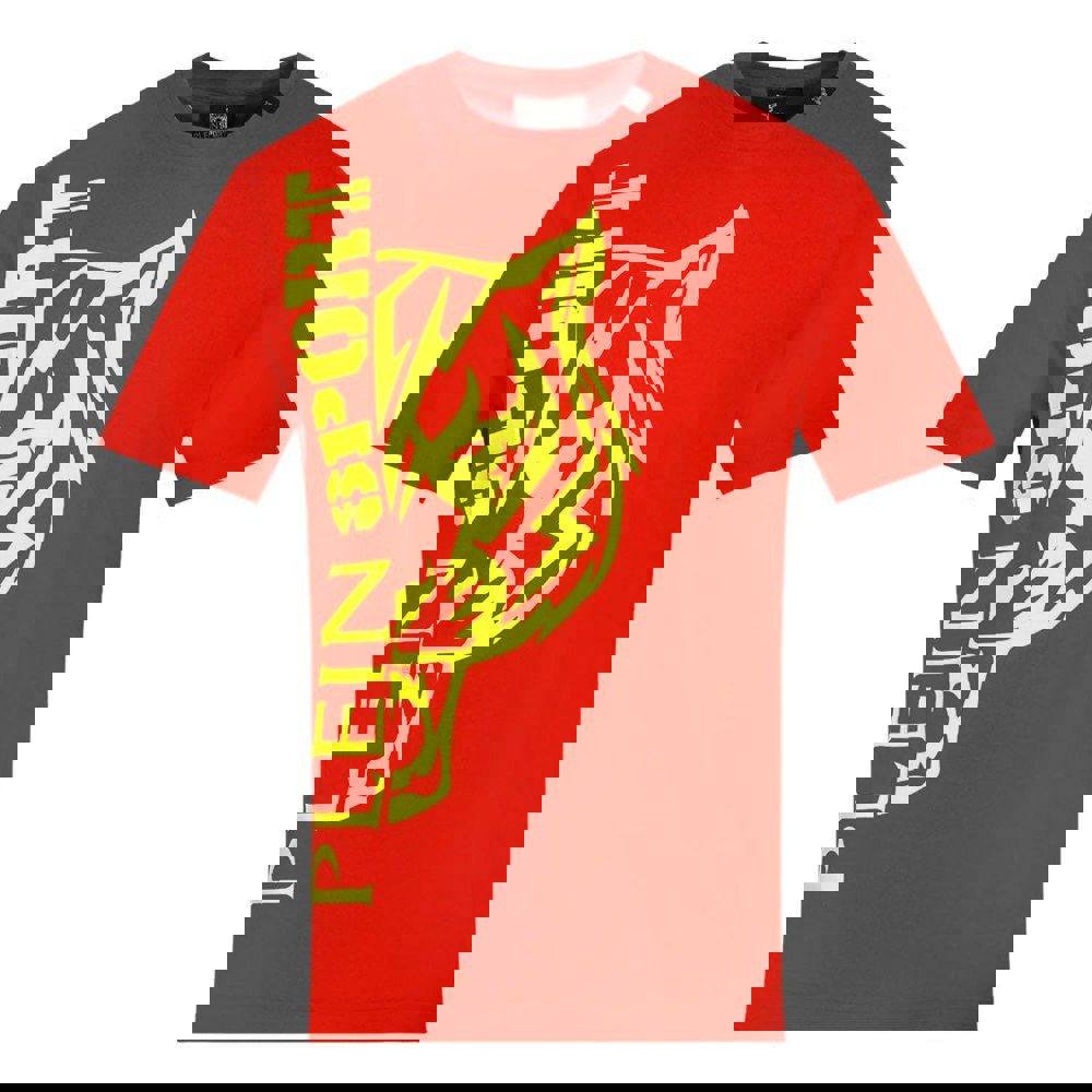 Philipp Plein Sport Plein Sport Tiger Side Logo T-Shirt - Red