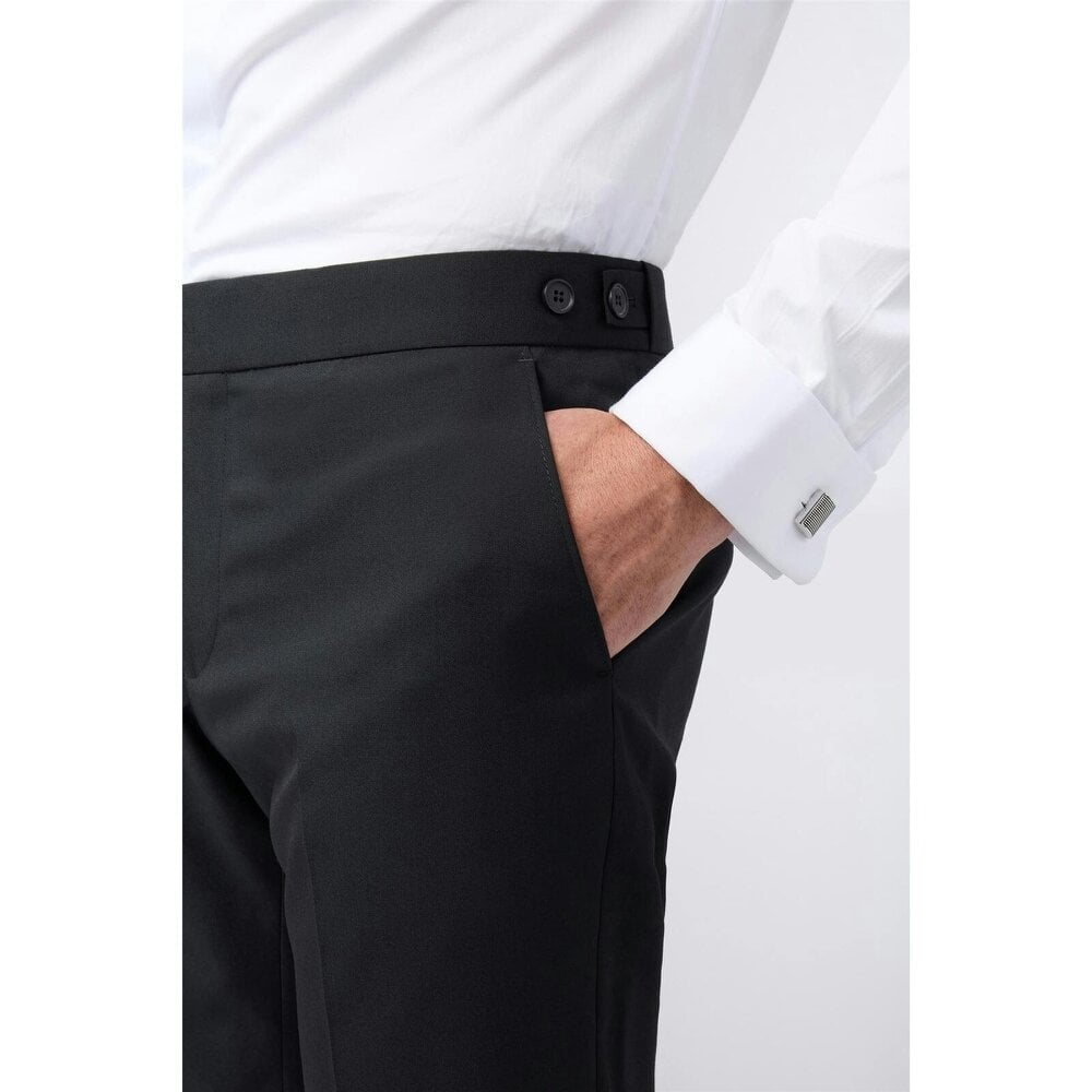 Alexandre Silver Alexandre Slim Fit Ellerton Black Trousers