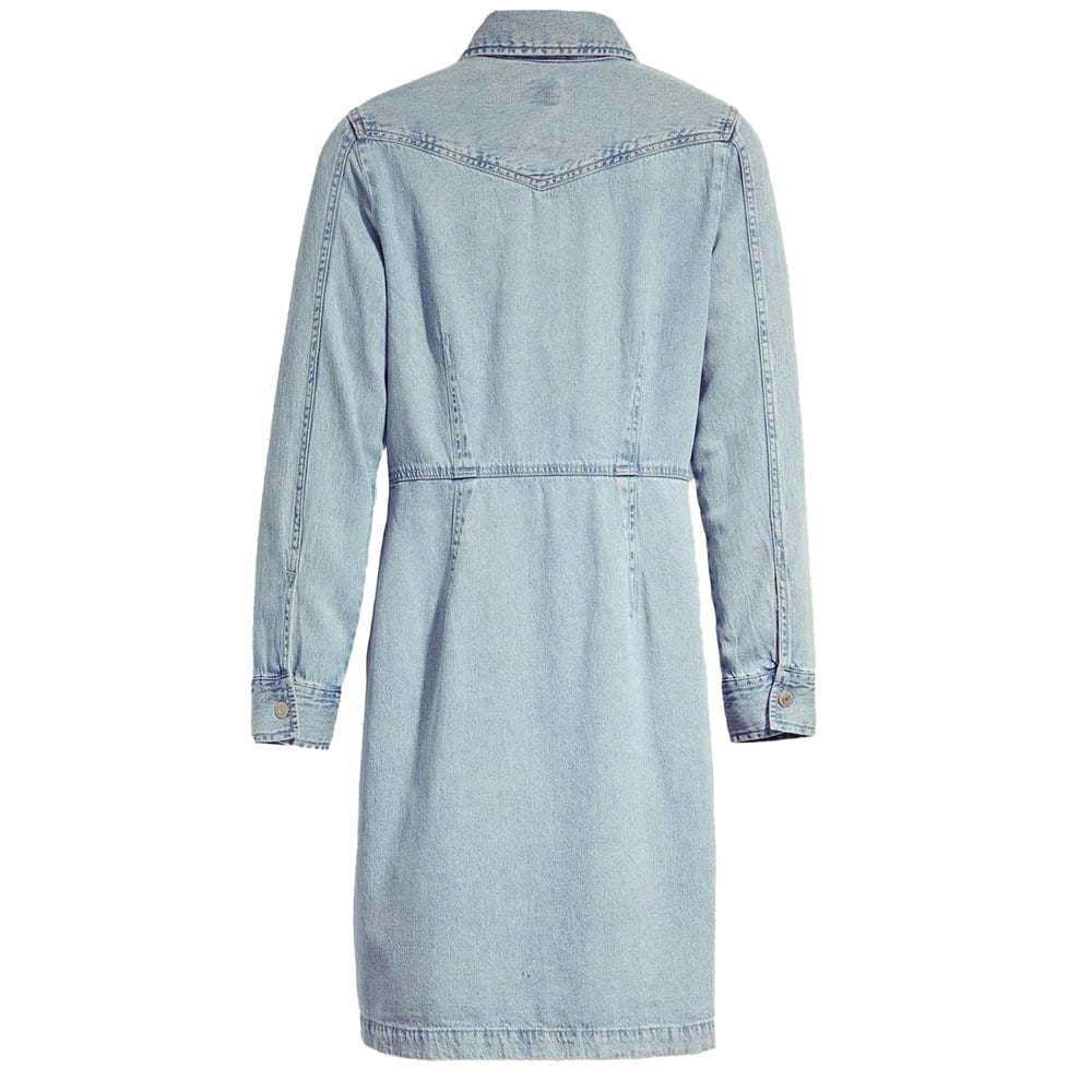 Levis Womens/Ladies Otto Western Dress - Light Blue