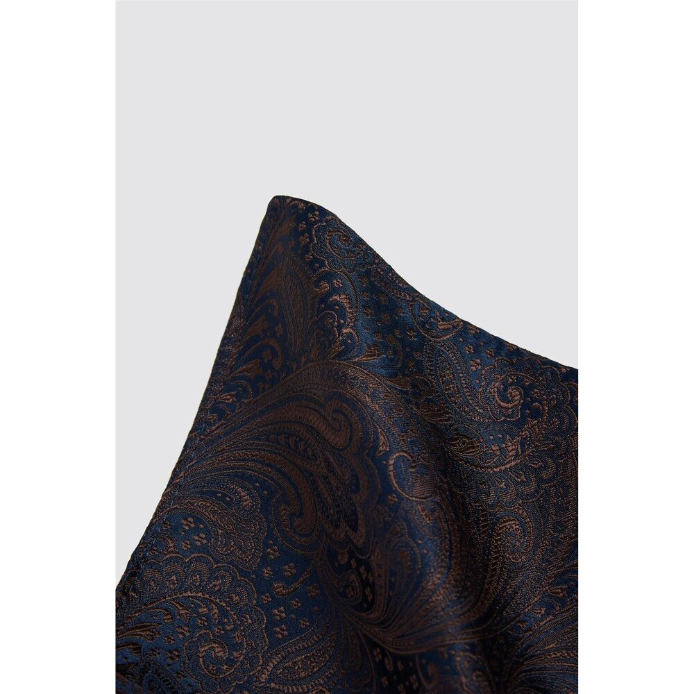 Antique Rogue Navy Paisley Pocket Square