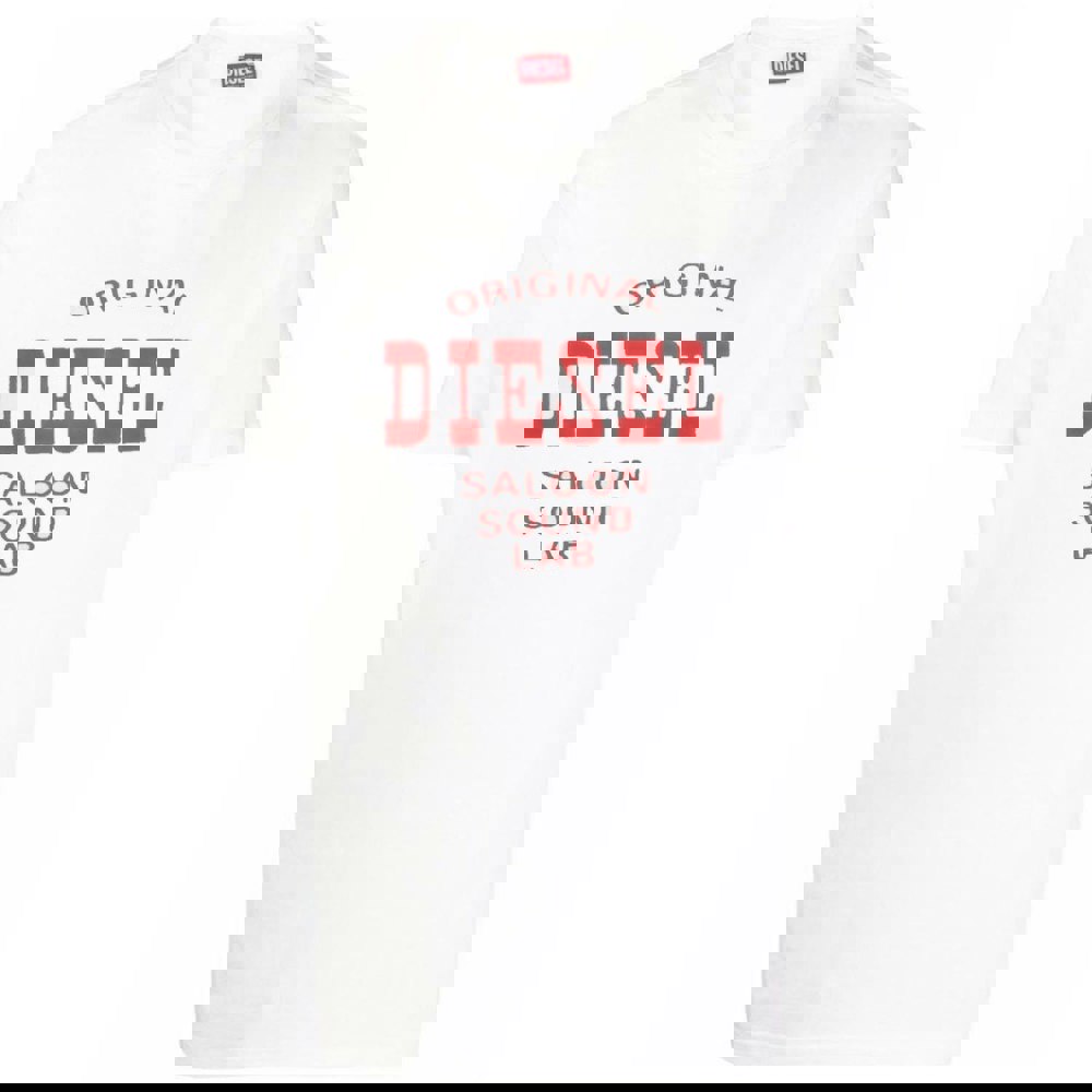 Diesel Saloon Sound Lab Logo Off White T-Shirt