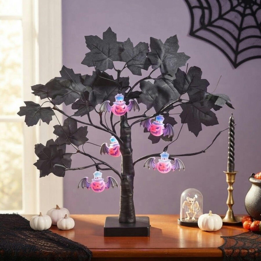 Garden Greatness Haunted LED Silhouette Bat Tree