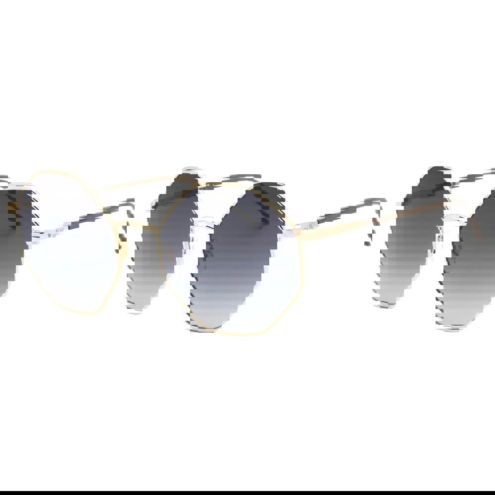 Moschino Love Moschino Dark Grey SF Hexagon Lens Rose Gold Sunglasses