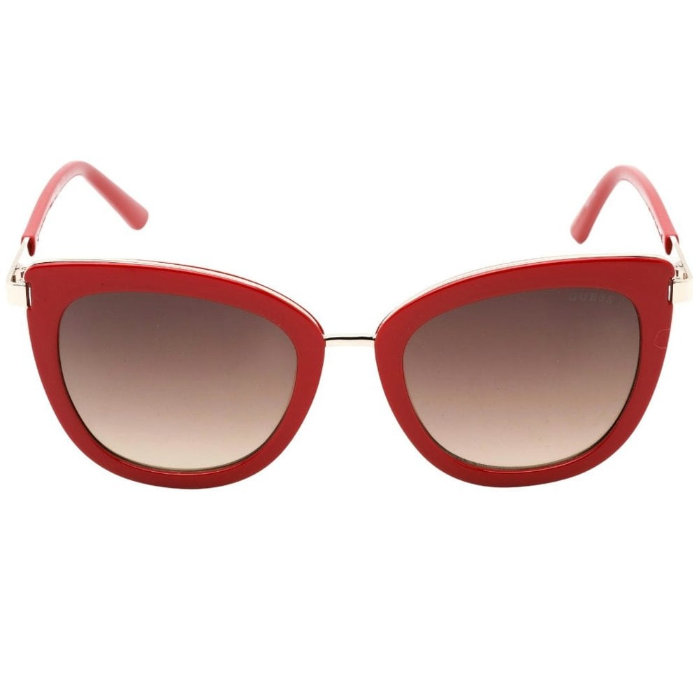 Guess Gradient Brown Lens Red Sunglasses