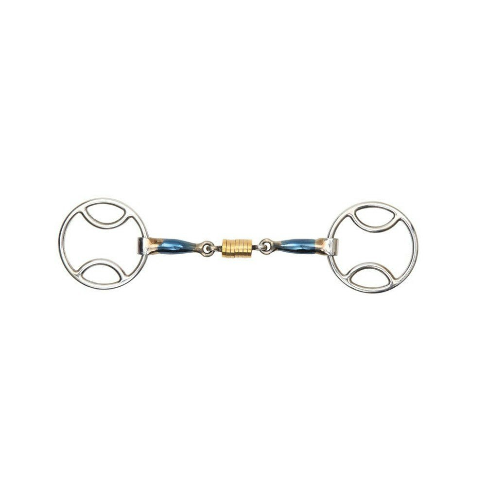 Shires Sweet Iron Roller Horse Bevel Bit - Blue