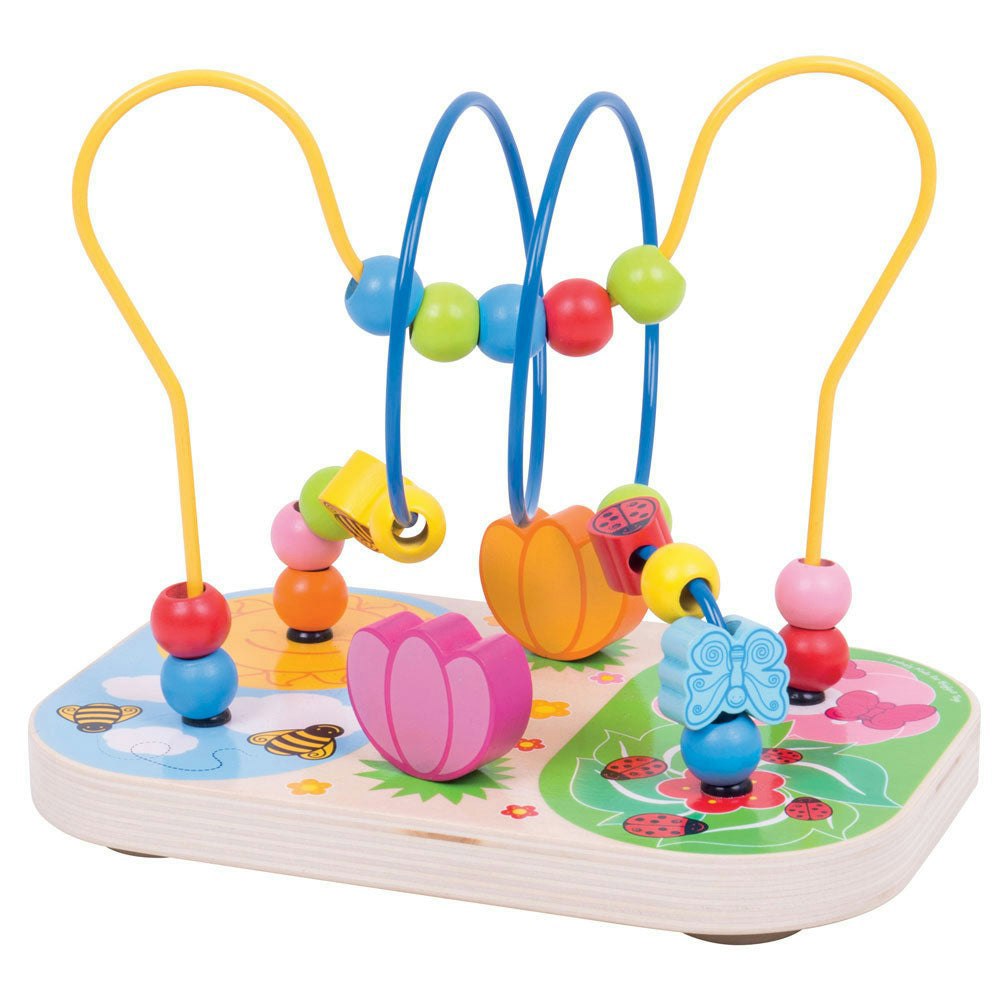 Bigjigs Toys Wooden Flower Bead Frame