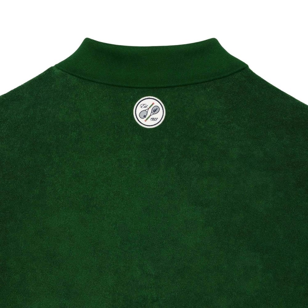 Lacoste Mens Roland Garros Edition Terrycloth Relaxed Fit Polo Shirt - Green