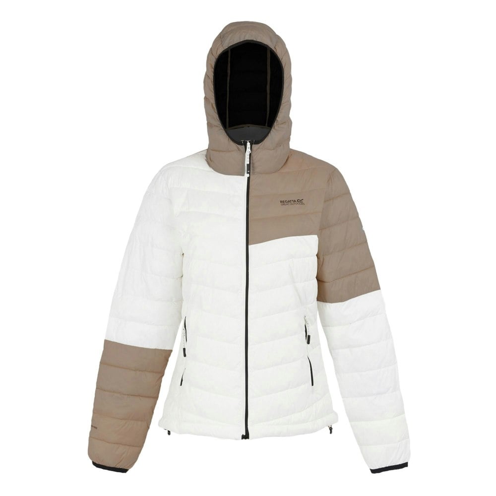 Regatta Women's Hillpack II Hooded Jacket - Blanc De Blanc/Warm Taupe