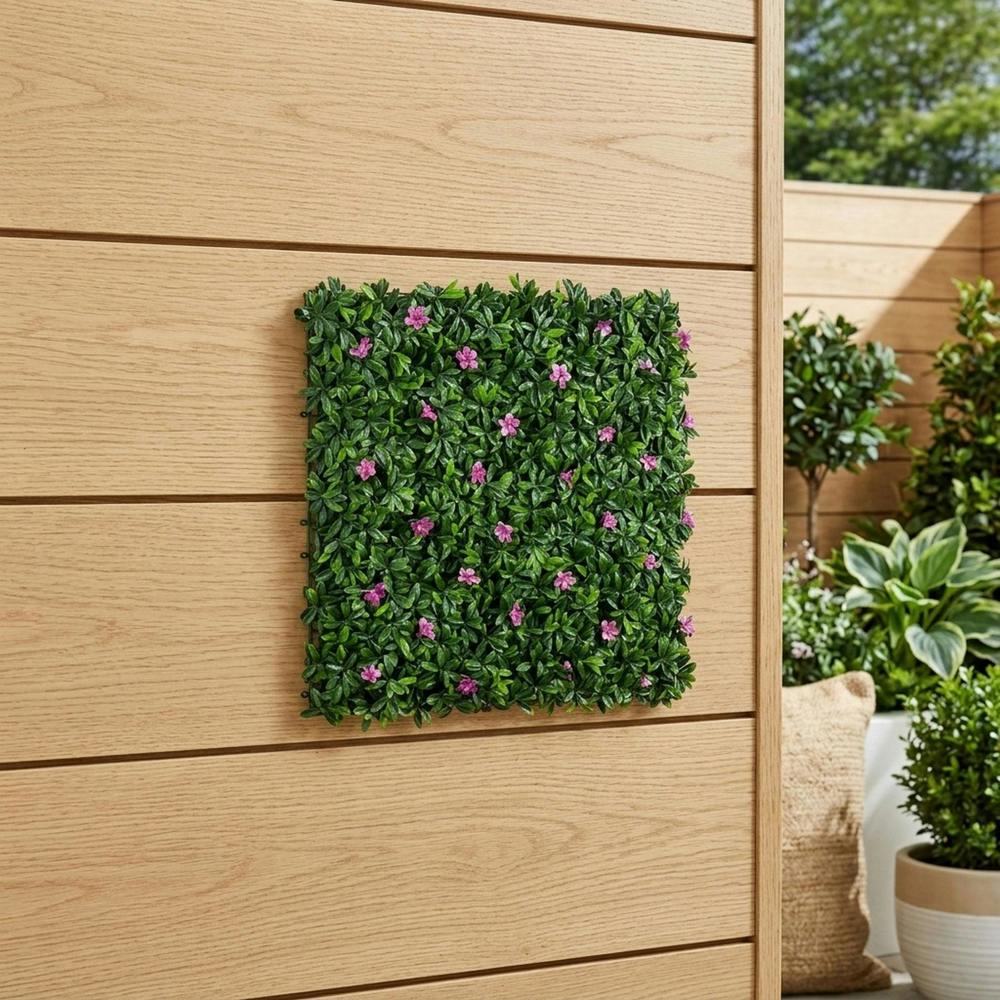 Garden Greatness Realistic Artificial Azalea Living Wall Panel