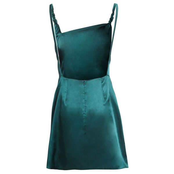 an A-Line Mini Dress by Sarvin with a bow on the back.