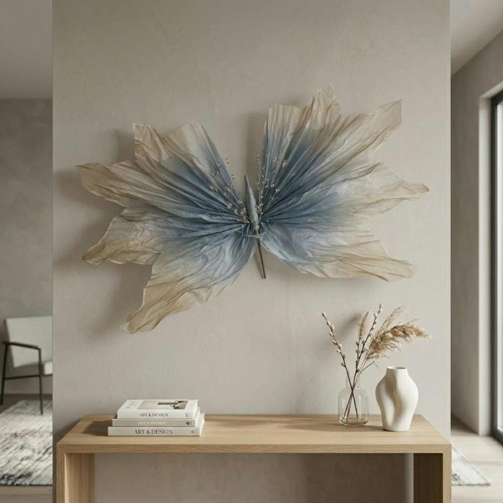 Garden Greatness Lunaria Aurora Blue LED Butterfly Wall Light