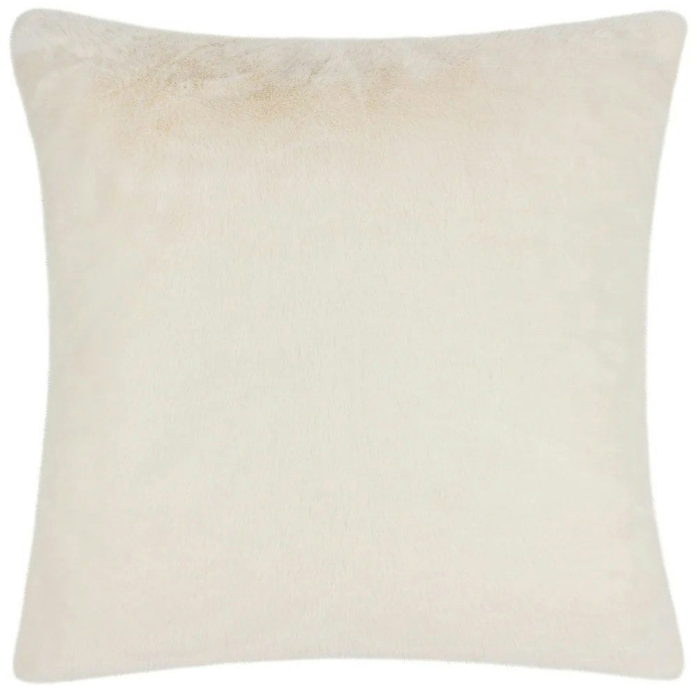Paoletti Stanza Faux Fur Cushion Cover - Ecru