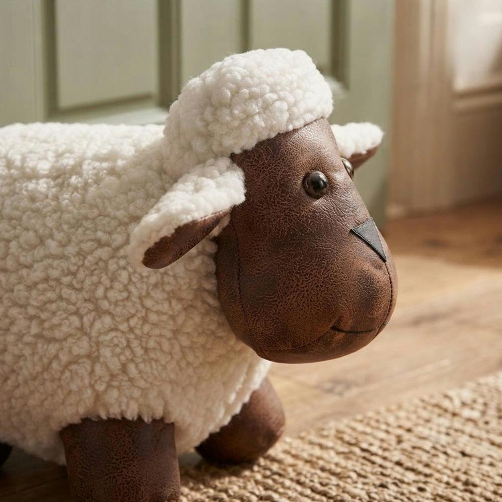 Garden Greatness Fluffy Sheep Weighted Doorstop